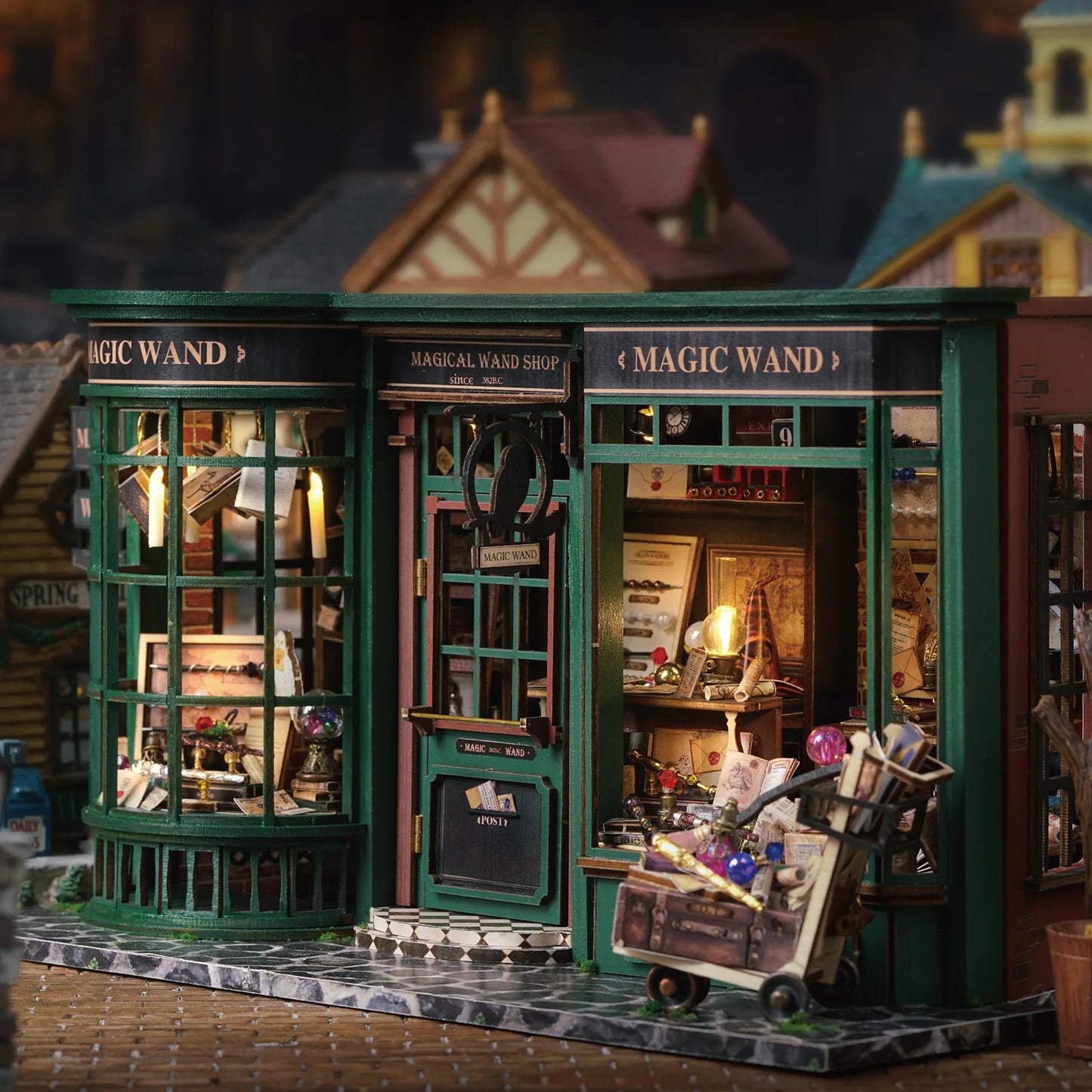 Magie Boutique Bricolage Maison De Poupée En Bois Miniature Maison De Poupée Kit Avec Meubles Roombox Rétro Maison Modèle Jouet Pour Enfants Cadeau